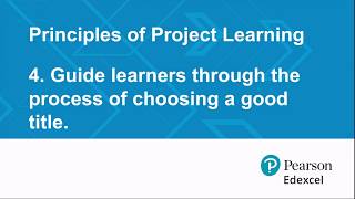 Guiding learners through the process of choosing a good title
