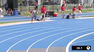 Omar Thomas AKA Greenlightning runs 47.30 at the Under Armour Nationals Championship men's division. Omar Thomas AKA Greenlightning runs 47.30 at the Under Armour Nationals Championship men's division.