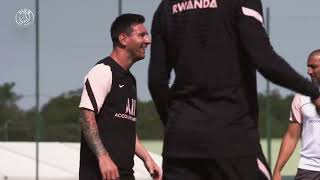 #LEOMESSI  First steps and first training at the Ooredoo Center! ✔️