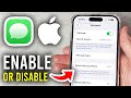 How To Enable or Disable iMessage On iPhone - Step By Step