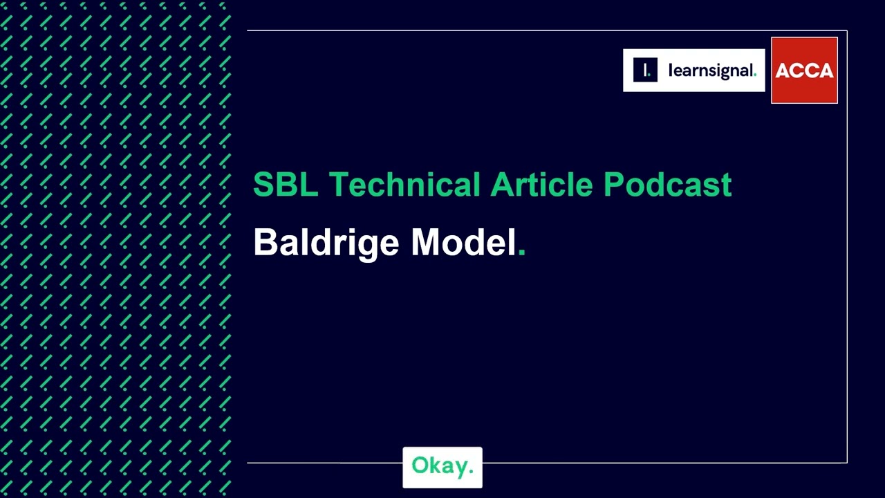 SBL Technical Article Podcast: Baldrige Model