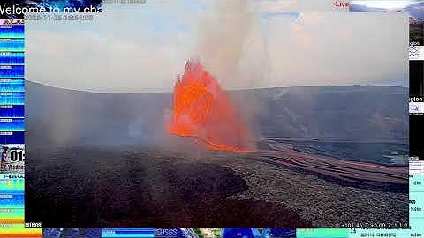 Vortices form in Kilauea during episode 37, 25 November 2025