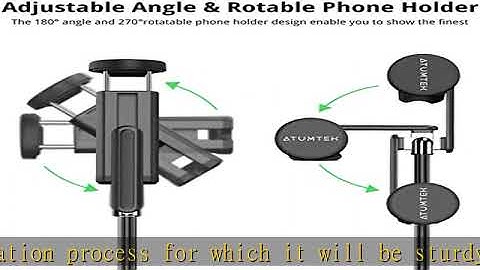 ATUMTEK Bluetooth Selfie Stick Tripod, Extendable 3 in 1 Aluminum Selfie Stick with Wireless Remote