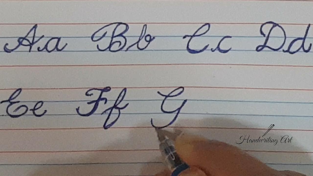 Cursive writing for beginners | Cursive capital and small alphabets ...