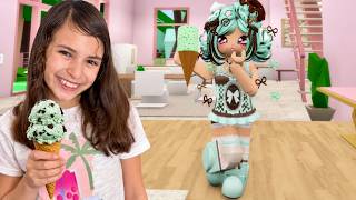 I Made a Kawaii Mint Chocolate Ice Cream Outfit...Then a Grandpa Followed Me! Roblox Brookhaven 🏡 RP
