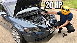 Volvo s40 gets it's first POWER MOD | COLD AIR INTAKE INSTALL Volvo s40 gets it's first POWER MOD | COLD AIR INTAKE INSTALL