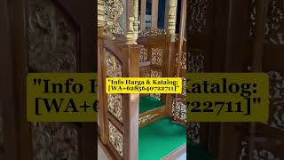 Luxurious Hand-Carved Teak Wood Minbar for Mosque