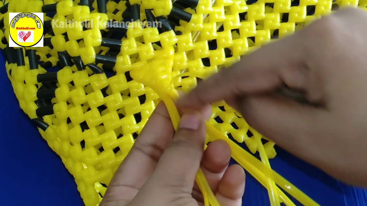 Tamil-Murukku handle making for plastic wire koodai|Plastic wire basket|Mullu kaipidi |Handle making