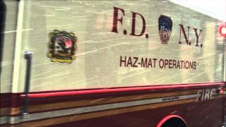 FDNY ENGINE 44 & 2ND PIECE TAKING UP FROM DEADLY MAJOR 10-60 4TH ALARM CRANE COLLAPSE IN MANHATTAN.