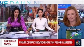 Morgan Radford in a purple satin blouse ft. Vicky Nguyen and Kelly O'Donnell (1-23-2024)