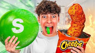 World's LARGEST SPICY vs SOUR FOODS