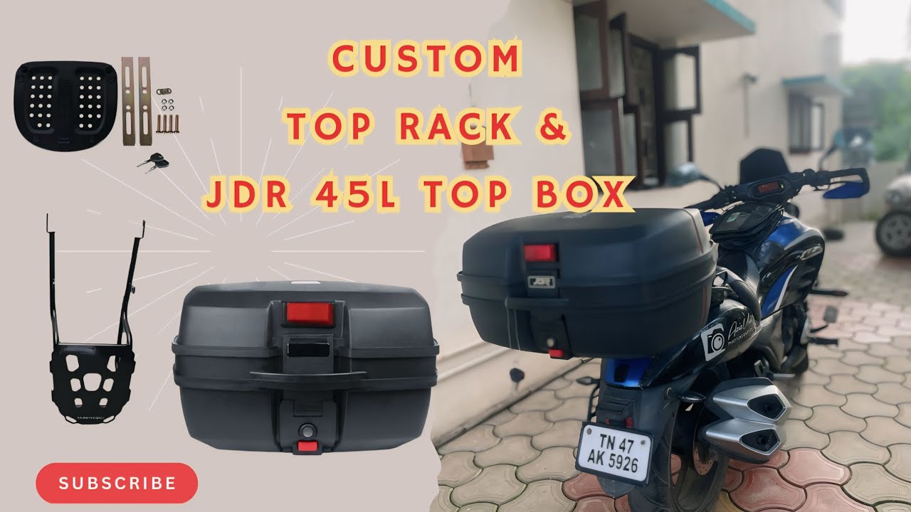 Intruder Custom Top Rack and JDR 45L Top Box Installation @Sarkkart ...