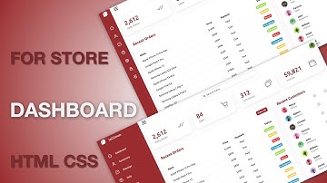 Responsive Dashboard for Store | HTML, CSS and JS | Sales Report Website Design Idea | No Talking
