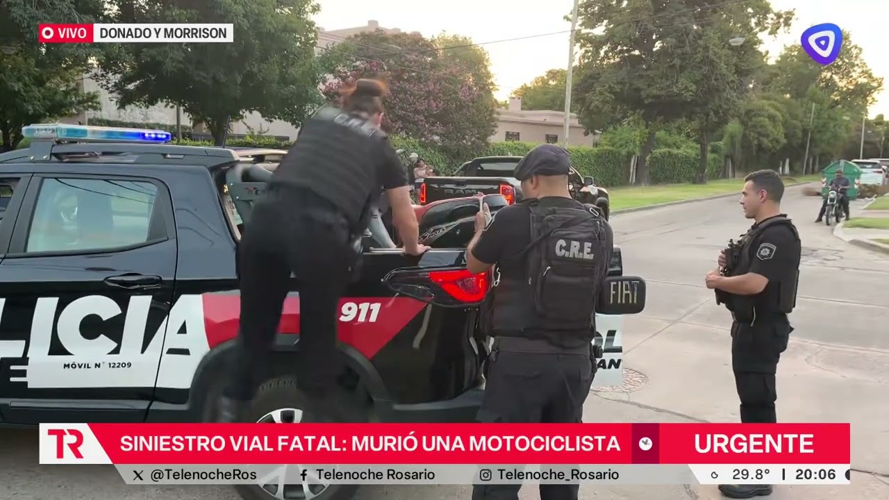 Una motociclista de 35 años murió al ser atropellada por una camioneta en Fisherton