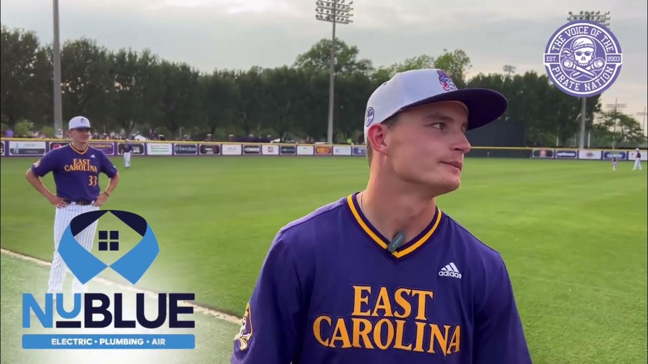 ECU Baseball OF Luke Nowak after the Senior Day win over Memphis. YouTube