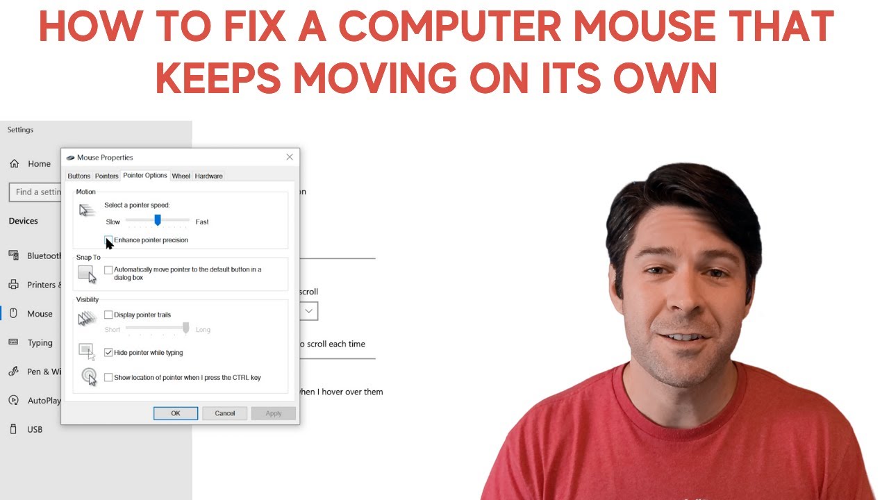 Many dangerous situations Derive Hollywood How To Fix a Computer Mouse That Keeps Moving On Its Own (Sensor Cleaning &  Driver Reinstall) - YouTube