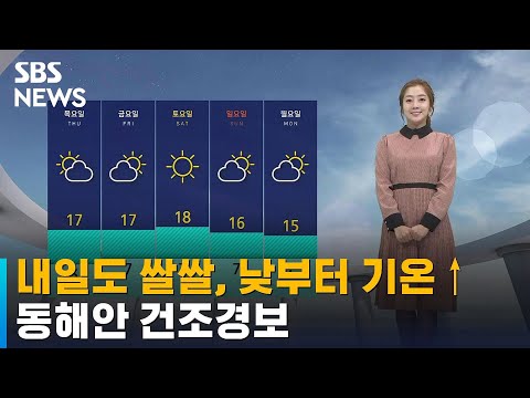 [날씨] 내일도 쌀쌀, 낮부터 기온↑…동해안 건조경보 / SBS