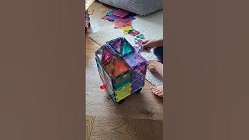 🧲 Watch Her Create with Magnetic Tiles! | STEM Playtime in Action