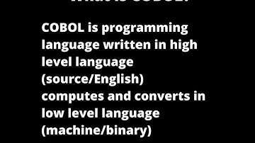 Features of COBOL