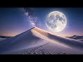 Full Moon Over Milky Way Desert Dunes 4K - Free No Copyright Night Looping Background