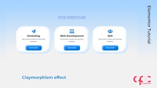 Claymorphism effect in Elementor for Service section | Elementor Tutorial