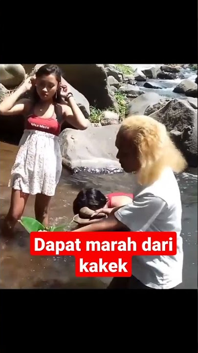 kenak marah gara' asik main air di sungai