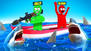 Defeat The SHARKS or GET EATEN... (Gang Beasts) screenshot 2