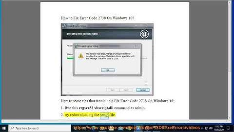 Fix Error Code 2738 On Windows 10