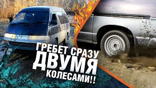 Микроавтобус TOYOTA с БЛОКИРОВКОЙ СЗАДИ! Поведение Блокки на асфальте и грунте летом