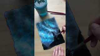 Watercolor Galaxy process video #artreels #watercolor #artdaily #watercolorgalaxy #artstudio