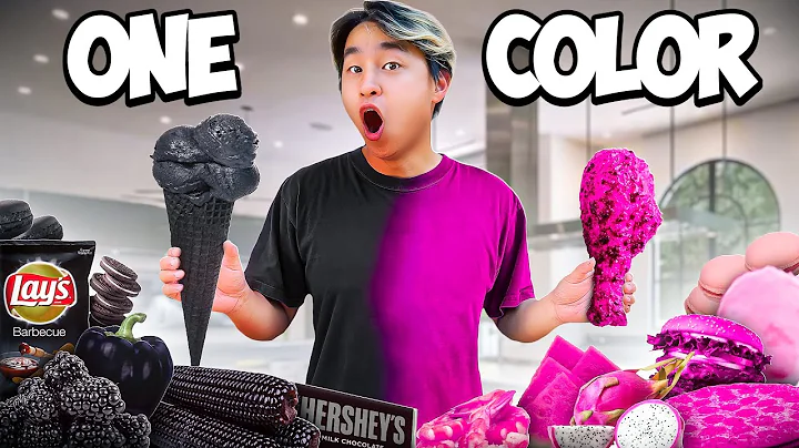 Eating Only ONE Color of Food for 24 Hours (Black ...