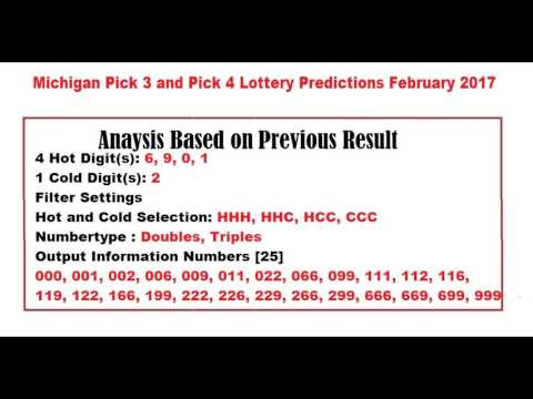 Michigan Lottery Frequency Chart