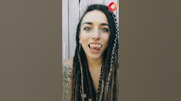 Woman with split tongue shows how she can taste 2 drinks at the same time!