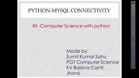 Python- MySQL connectivity part-2