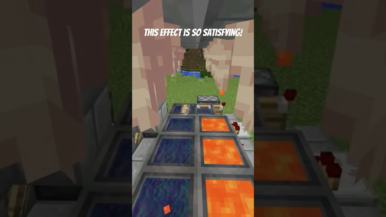 This lava farm is SO SATISFYING to watch! #minecraft #minecraftbedrock #minecraftshorts