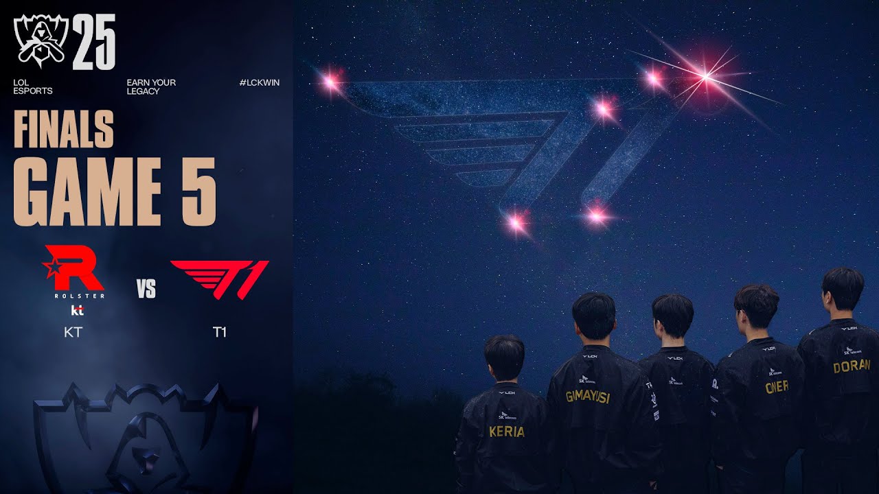 𝑻𝒉𝒓𝒆𝒆 𝑷𝒆𝒂𝒕 𝑾𝒐𝒓𝒍𝒅𝒔 𝑪𝒉𝒂𝒎𝒑𝒊𝒐𝒏 | KT vs T1 게임 5 하이라이트 | 결승전 | 2025 월드 챔피언십