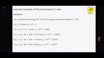 Numerical Methods  Integration - Simpsons  Rule
