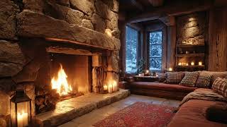 🔥 Feu de Cheminée Crépitant 🔥 Ambiance Cozy Chalet Hiver ❄️ | ASMR 8H pour Dormir, Détente