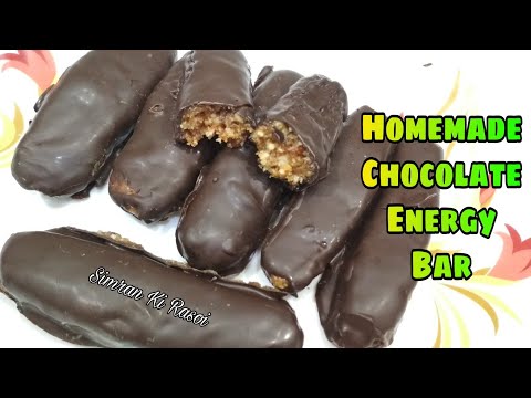 Healthy chocolate energy Bar | Homemade date and nut chocolate | Simran ki rasoi |