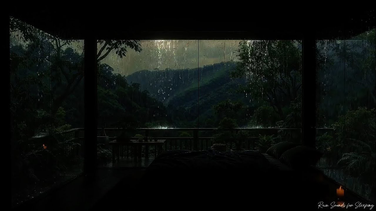 Спальня «Дождь и гром» 🌧 Уютная ночная атмосфера для глубокого сна