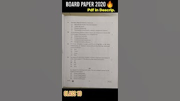 SUBSCRIBE for more Videos..!!CBSE Class10 Science Board Question paper 2020🔥#shots