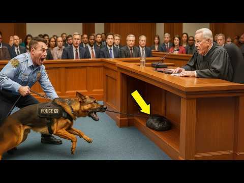 K9 Dog Dragged Officer Into the Courtroom—What He Found Under the Bench Stunned the Judge! - YouTube