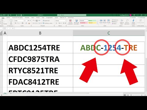 Como introducir caracteres dentro de un texto en Excel