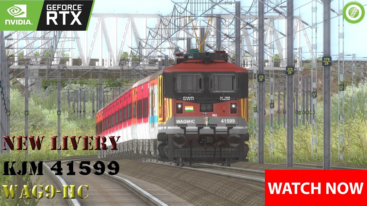 NEW KJM 41599 WAG9 LIVERY BY MIB PRODUCTION FOR MSTS NEW UPDATED BOGIE DESIGN WITH REALISTIC TEXTURE