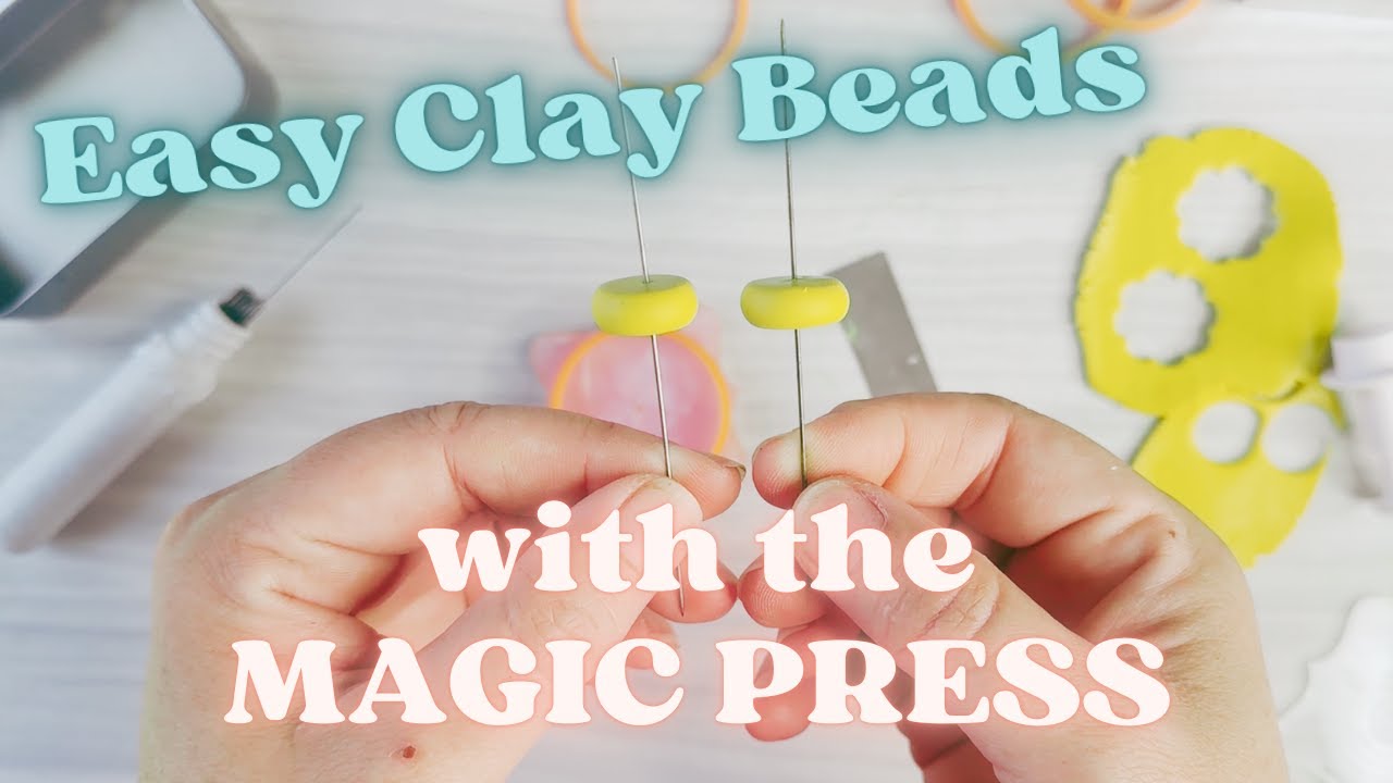 How to make perfect shaped polymer clay bead rondelles with Create Along Magic Press Tool Demo