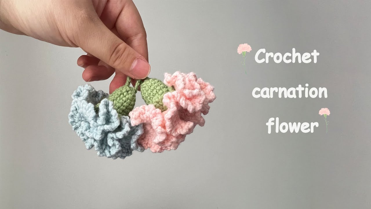 Crochet Carnation Tutorial 🌸| Warm Flower 💗 - YouTube