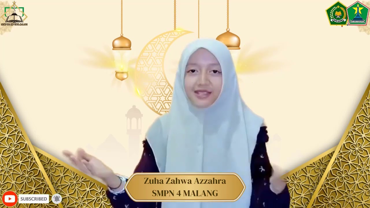 KURMA eps 12, Sedekah Tidak Harus Banyak, yang Penting Ikhlas, Zuha Zahwa A, SMPN 4 Kota Malang