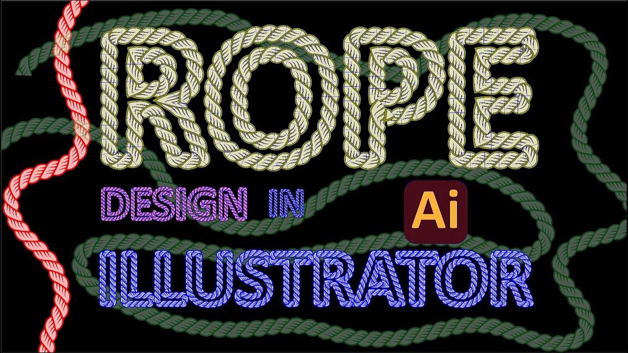 How to create Rope in illustrator Rope design in illustrator Illustrator easy designs 
