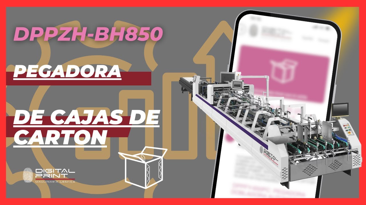 🆕 Maquina para doblar cajas de cartón 📦 DPPZHBH850 DOBLADORA