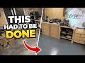 Workshop Upgrade Part 3: Levelling &amp; Painting the Floor | Getting Ready for a New Workbench